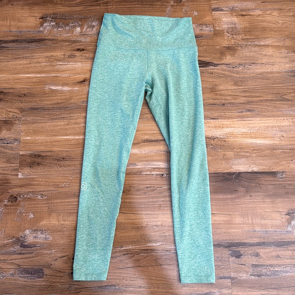 Floe size small heathered turquoise high rise leggings